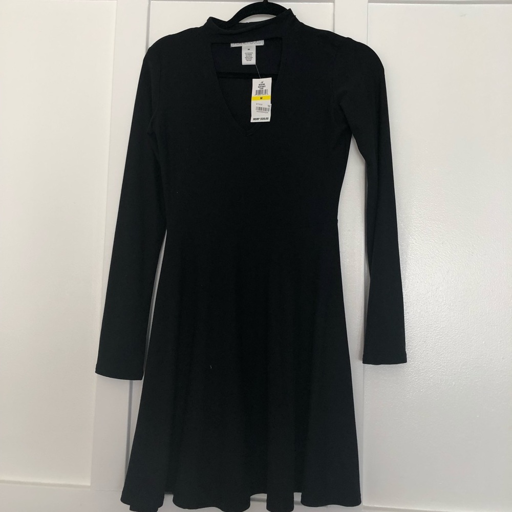 Black dress with neck cut out